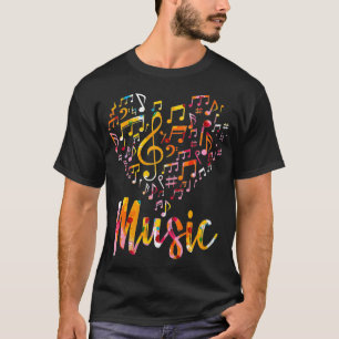 Vrouwen Muzikant Gift Muziekinstrument Muzieknoot T-shirt