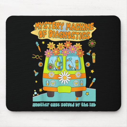 Vrouwen Mystery Machine van Diagnostics Lab Tech L Muismat (Voorkant)