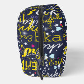 Vrouwen Naam Patroon met harten en sterren Toilettasje (Rechts)