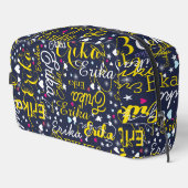 Vrouwen Naam Patroon met harten en sterren Toilettasje (Rechterhoek)