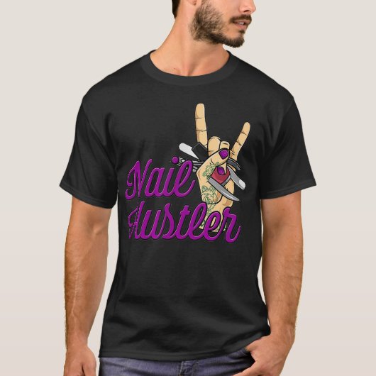 Vrouwen Nail Technicus Nail Hustler Funny Nail T-shirt (Voorkant)