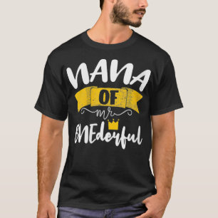 Vrouwen Nana van de heer Onederful 1st Party Match T-shirt