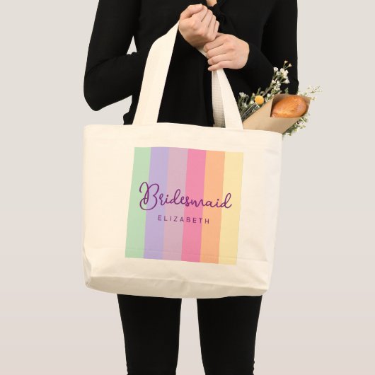 Vrouwen Natuurlijke bruiloft bruidsmeisje geschenk Grote Tote Bag (Voorkant (product))