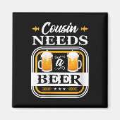 Vrouwen neef heeft een bierbruid en bruidegom drin magneet (Voorkant)