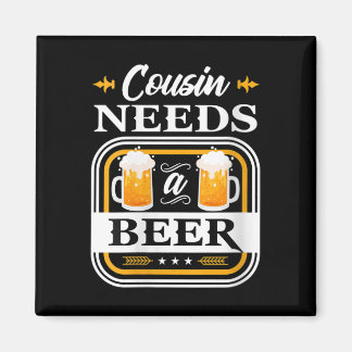 Vrouwen neef heeft een bierbruid en bruidegom drin magneet