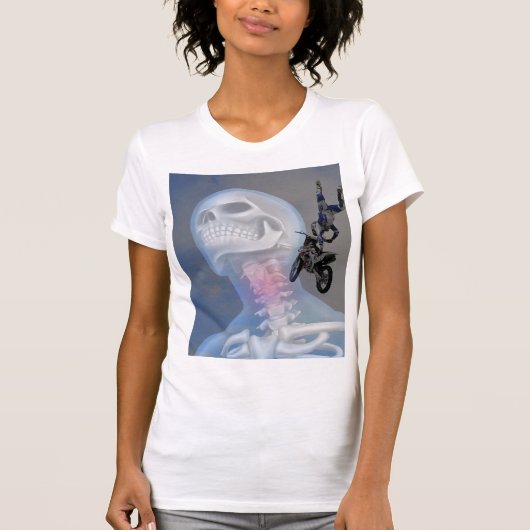 Vrouwen nek motorfiets shirt (Voorkant)