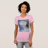 Vrouwen nek motorfiets shirt (Voorkant volledig)
