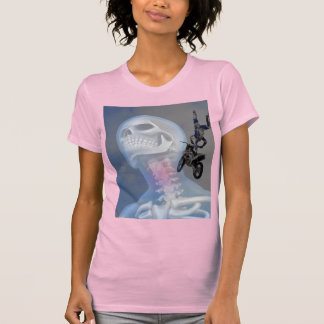 Vrouwen nek motorfiets shirt