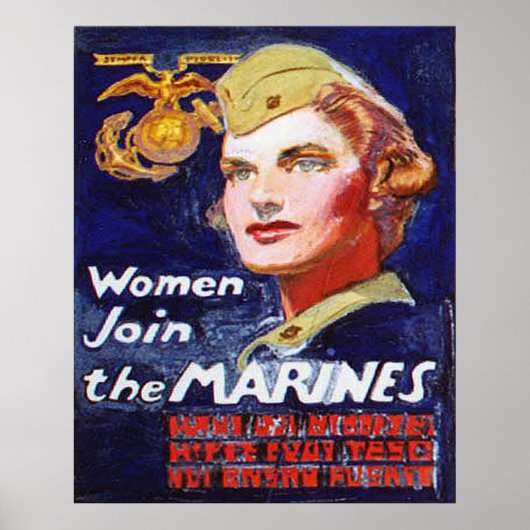 Vrouwen nemen deel aan de MARINES Poster (Voorkant)