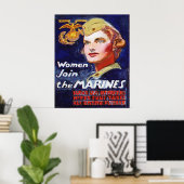 Vrouwen nemen deel aan de MARINES Poster (Thuiskantoor)