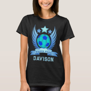 Vrouwen Neon Blauwe Voetbal Embleem Cadeaus T-shirt