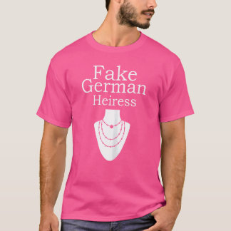 vrouwen nep duitse erfgename sieraden t-shirt
