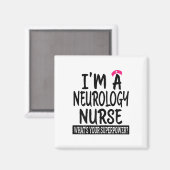 Vrouwen Neurologie Verpleegster Grappige Verpleegk Magneet (Voorkant / Achterkant)