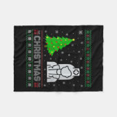 Vrouwen Nicu Nurse Kerstboom Lighting Ugly Christm Fleece Deken (Voorkant (Horizontaal))