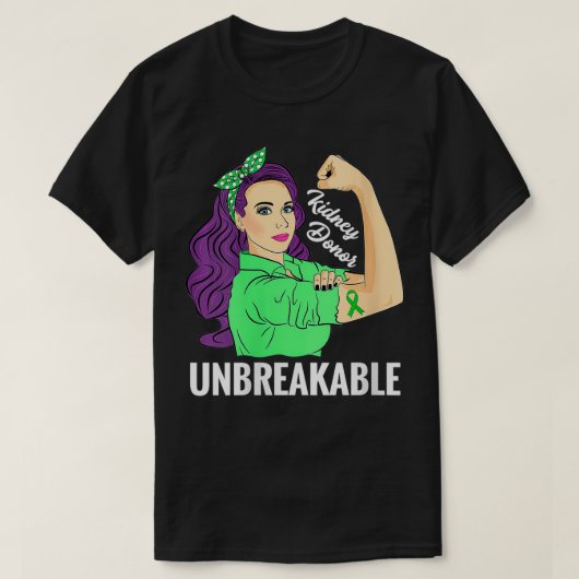 Vrouwen Nierdonor Onbreekbaar Niertransplantaat T-shirt (Design voorkant)