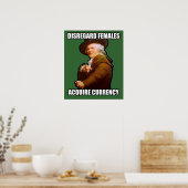 Vrouwen niet in aanmerking nemen Poster chartale e (Keuken)