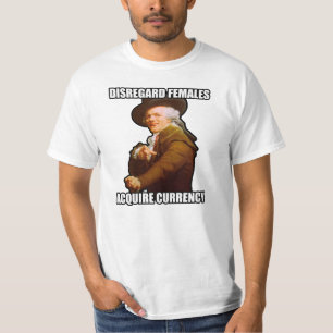 Vrouwen niet in aanmerking nemen Valuta t-shirt aa