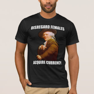 Vrouwen niet ontvangen valuta t-shirt