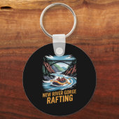 Vrouwen Nieuwe River Gorge Rafting Whitewater Kaya Sleutelhanger (Voorkant)