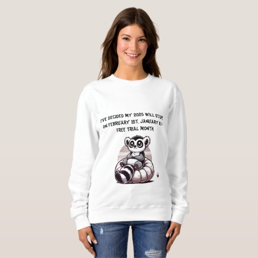 Vrouwen Nieuwjaar grappige resolutie Trui (Voorkant volledig)
