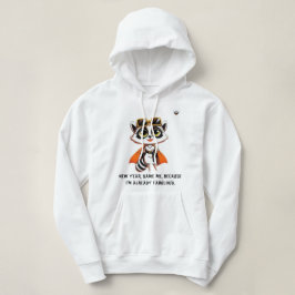 Vrouwen nieuwjaar, zelfde mannen hoodie