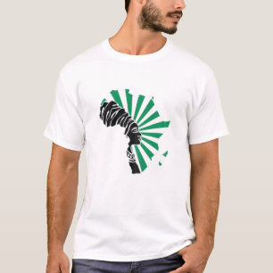 Vrouwen Nigeria Nigeriaanse vlag Afrika kaart etni T-shirt