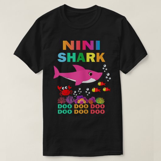 Vrouwen Nini Shark Shirt Matching Family Moeder D (Design voorkant)