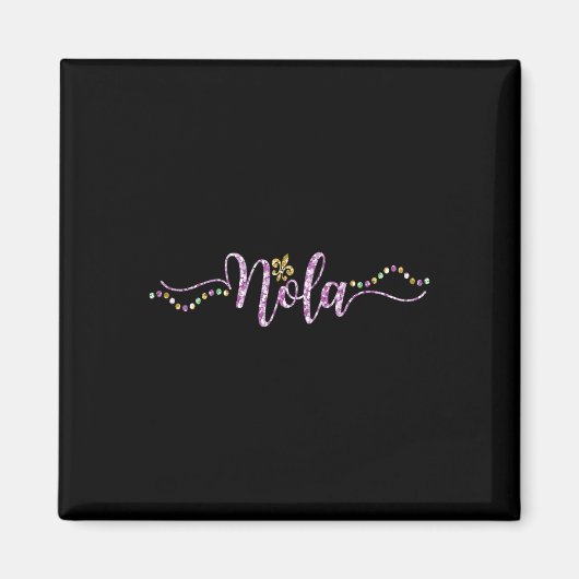 Vrouwen Nola Mardi Gras Carnaval Mardi Magneet (Voorkant)