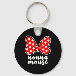 Vrouwen Nonna Muis Familie Vakantie Bow Sleutelhanger