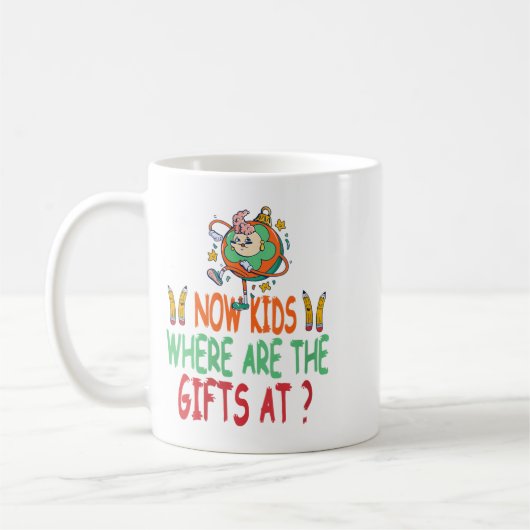 Vrouwen nu Kinder waar zijn de verrassingen Grappi Koffiemok (Links)