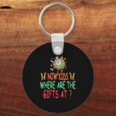 Vrouwen nu Kinder waar zijn de verrassingen Grappi Sleutelhanger (Voorkant)