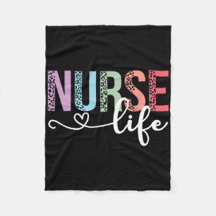 Vrouwen Nurse Life Rn LPN Can Leopard Nurse Week H Fleece Deken