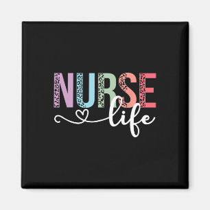 Vrouwen Nurse Life Rn LPN Can Leopard Nurse Week H Magneet