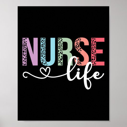 Vrouwen Nurse Life Rn LPN Can Leopard Nurse Week H Poster (Voorkant)
