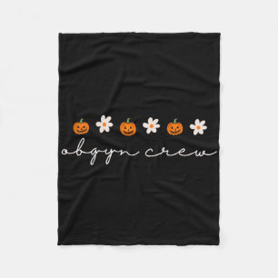 Vrouwen Obgyn Nurse Pumpkins Ghosts Halloween Obgy Fleece Deken