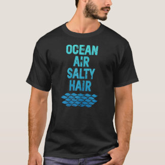 Vrouwen Ocean Air Zout Haar Zomer Strand Golven T-shirt