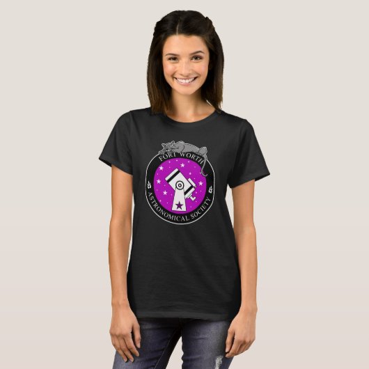 Vrouwen Officiële Logo Shirt Zwart (Voorkant volledig)
