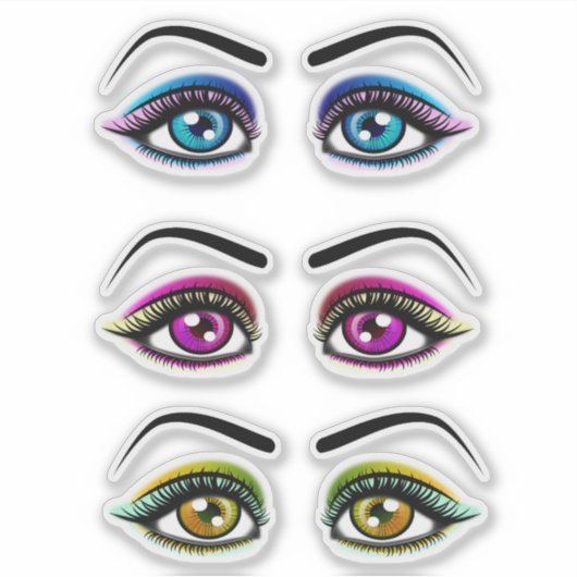 Vrouwen Ogen Ogen Schaduw make-up clipart Sticker (Voorkant)