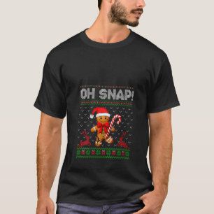 Vrouwen Oh Snap Gingerbread Man Cookie Christmas F T-shirt