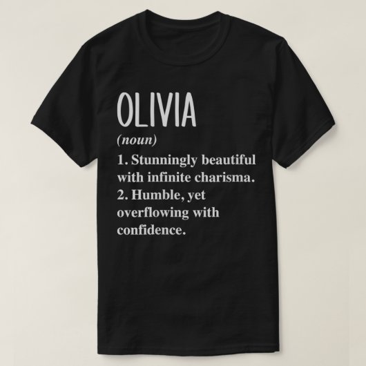 Vrouwen Olivia First Name Definition Specialized G T-shirt (Design voorkant)