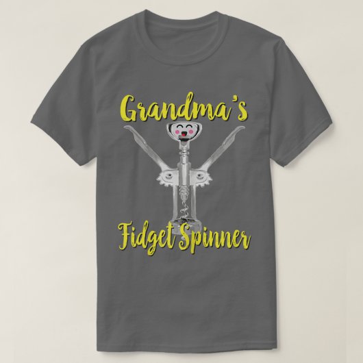 Vrouwen Oma's Fidget Spinner Wijnkurkentrekker Pre T-shirt (Design voorkant)