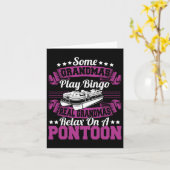 Vrouwen oma's ontspannen op een ponton boot varen  kaart (Gele Bloem)