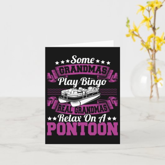 Vrouwen oma's ontspannen op een ponton boot varen  kaart (Gele Bloem)