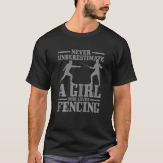 Vrouwen omenen die nooit een meisje onderschatten  t-shirt
