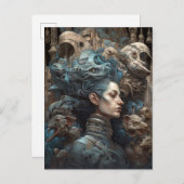 Vrouwen omringd door monsters Surreal Art Briefkaa Briefkaart (Voorkant / Achterkant)
