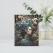 Vrouwen omringd door monsters Surreal Art Briefkaa Briefkaart (Staand voorkant)