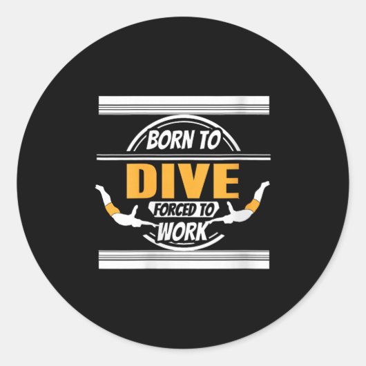 Vrouwen Onate Diver Life Humor Loopbaanbalans Joke Ronde Sticker (Voorkant)