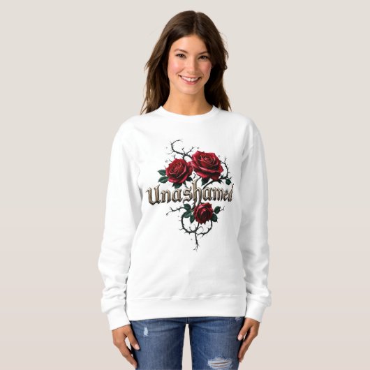 Vrouwen Onbeschaamde Crew Neck Trui (Voorkant volledig)