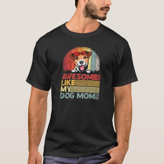 Vrouwen Onderdruk Jack Russell Terrier T-shirt Gew (Voorkant)