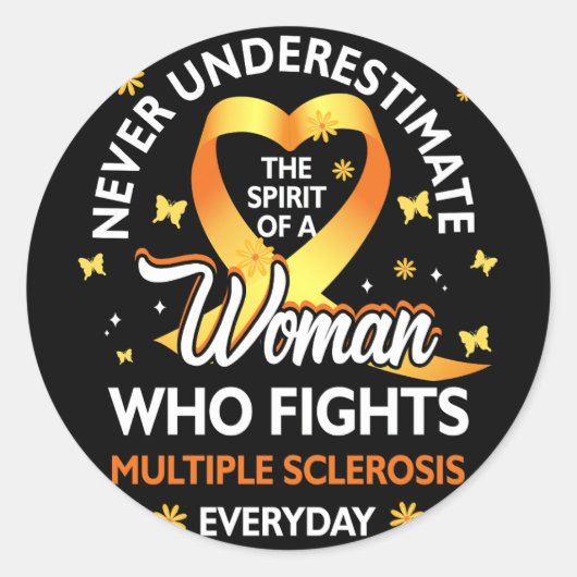 Vrouwen onderschatten nooit een vrouw die meerdere ronde sticker (Voorkant)